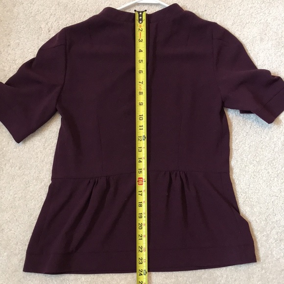 L’AUTRE CHOSE Plum Peplum Top - Picture 8 of 9